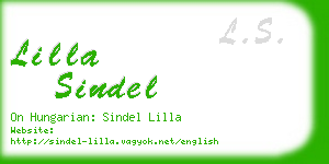 lilla sindel business card